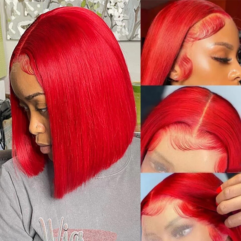 Red Bob Human Hair Wig