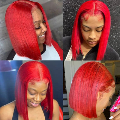 Red Bob Human Hair Wig