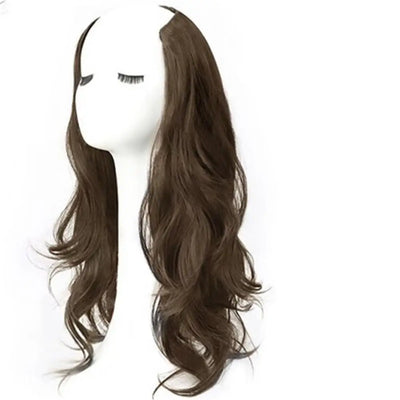 Synthetic Women Long Curly Invisible Seamless V-shaped Wig