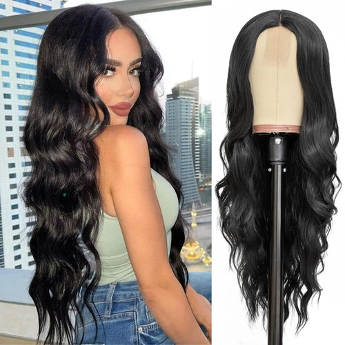 Synthetic Long Lace Ombre Blonde Wavy Wig