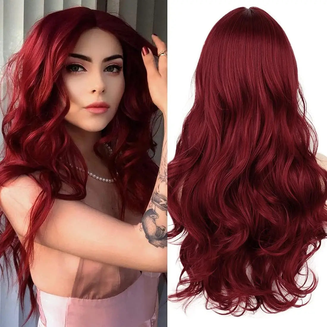 Burgundy Synthetic Wig
