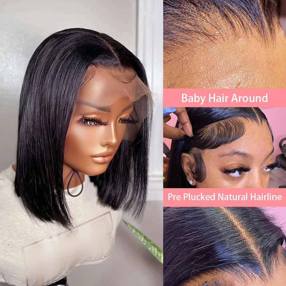 13x4 Straight Lace Frontal Bob Wig