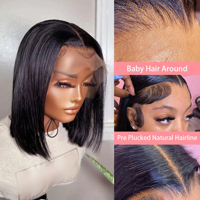 13x4 Straight Lace Frontal Bob Wig