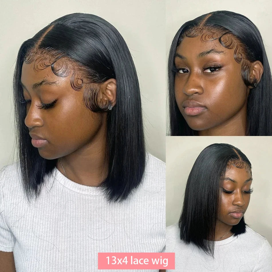 13x4 Straight Lace Frontal Bob Wig