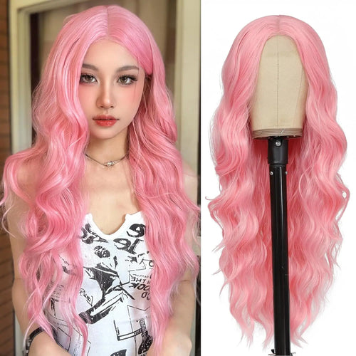 Synthetic Long Lace Ombre Blonde Wavy Wig