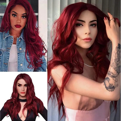 Burgundy Synthetic Wig