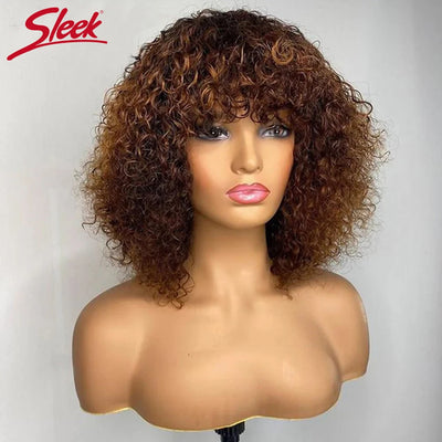 Jerry Curly Short Bob Human Hair Wigs