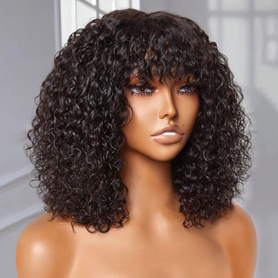 Jerry Curly Short Bob Human Hair Wigs