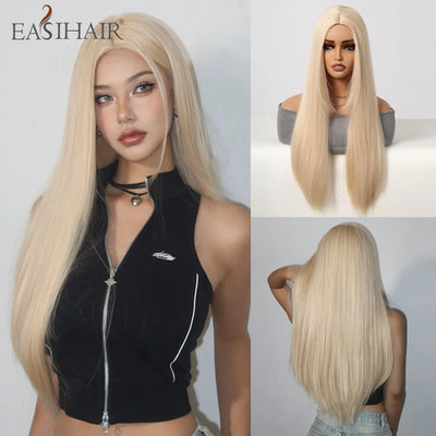 Blonde Golden Synthetic Wigs